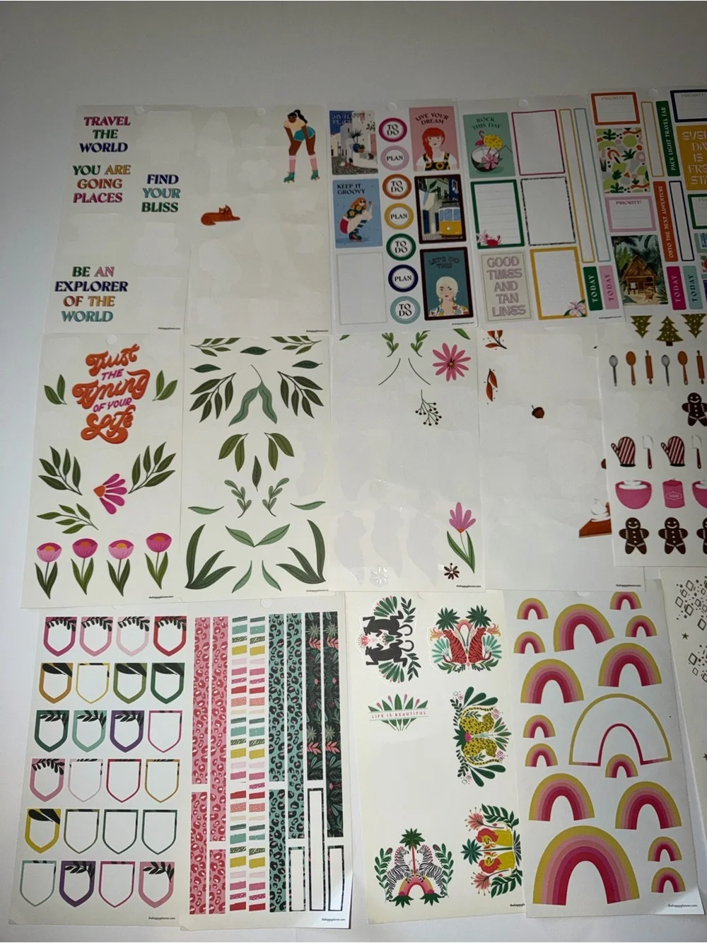 Lot of the happy planner stickers